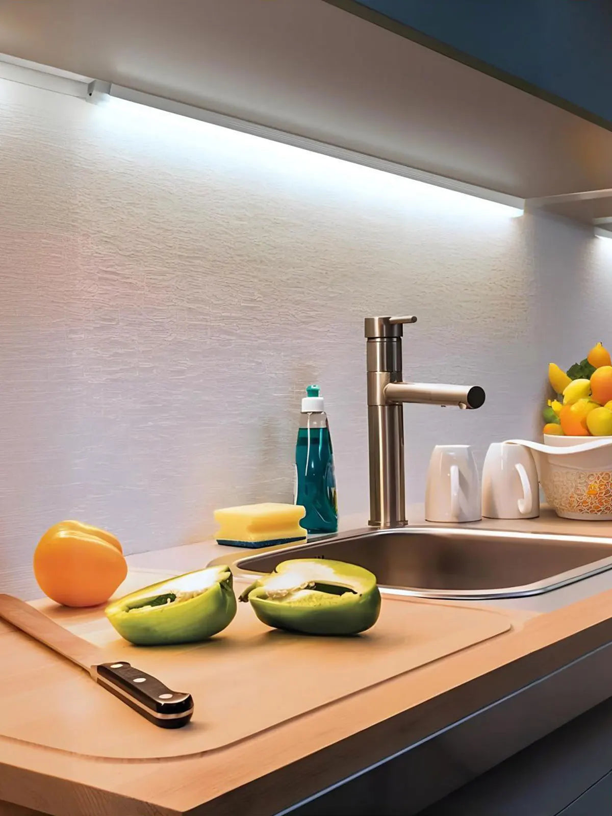 LED Motion Sensor Light Type C Rechargeable Light Wireless LED Night Light Cabinet Wardrobe Lamp Staircase Backlight For Kitchen