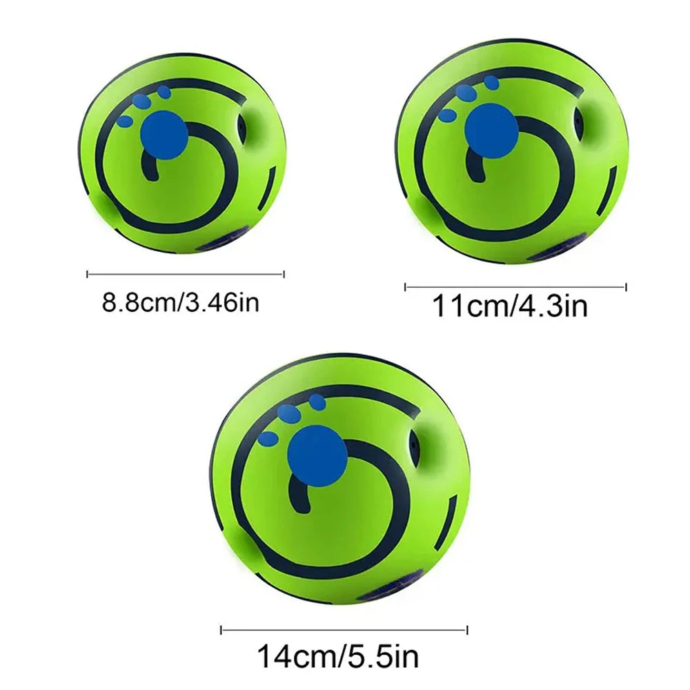 Dog Toy Wobble Wag Giggle Ball Getting Dog IQ Attention Training Toy Fun Giggle Sounds When Rolled or Shaken Pet Interactive Toy