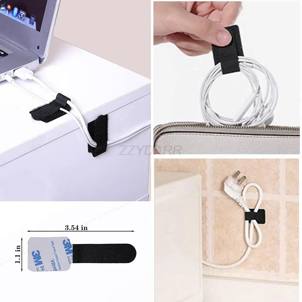 186/188 PCS Cable Organizer Kit With 10 Cable Holder 4 Wire Organizer Sleeve 40 Cord Clips Roll Cable Organizer Straps for Home