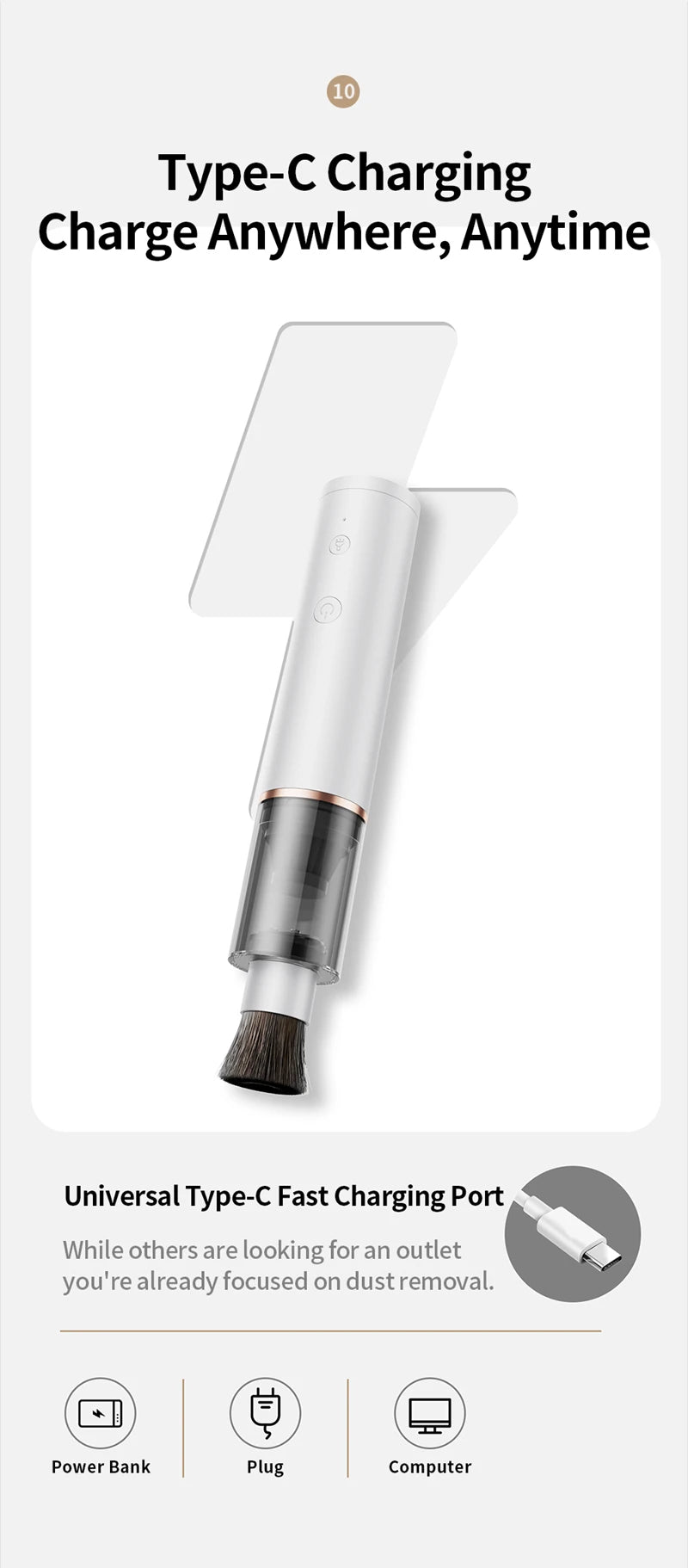 2026 New Small Mini Vacuum Cleaner Portable, Powerful, Durable Handheld, Wireless Desktop Cleaning, Keyboard, Piano Cleaner