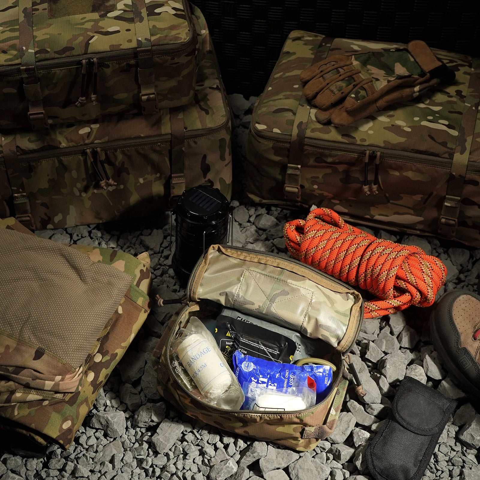 KRYDEX 4pcs Tactical Travel Packing Organizer Packing Cubes 70D Nylon Waterproof Luggage Bags Outdoor Modular Pouch Set