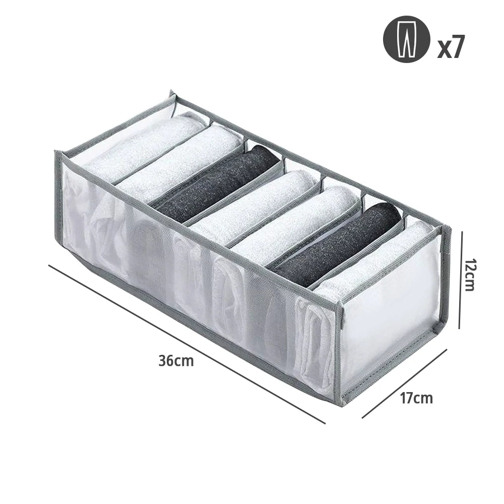 Drawers Organizer for Underwear Bra Socks Pants Jeans Storage Box Wardrobe Clothes Organizer Cabinet T-Shirt Organizers storage