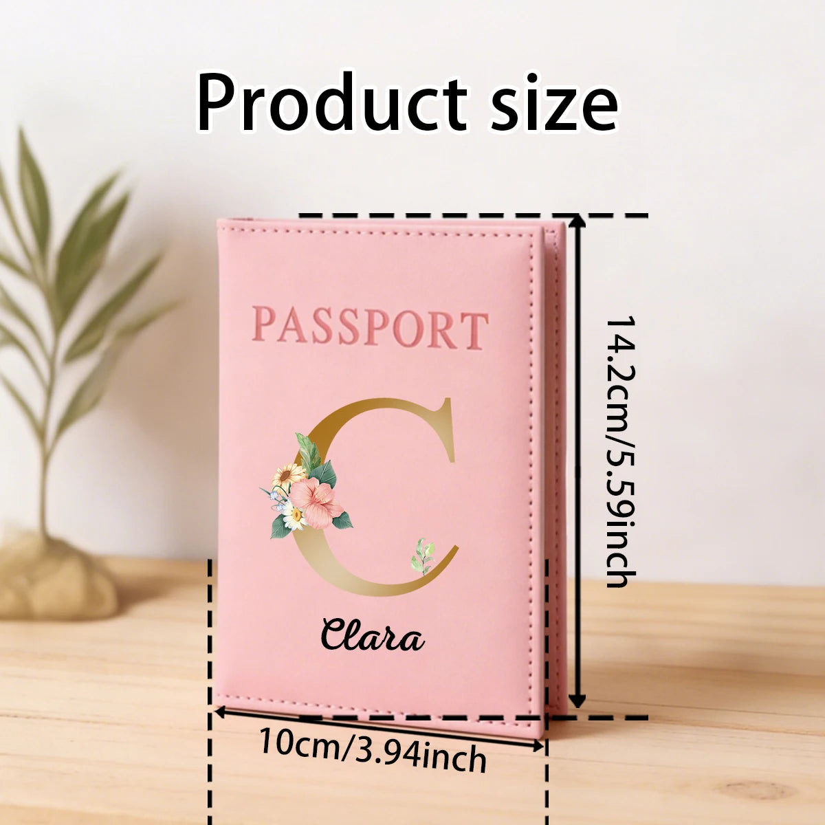 Custom Name Passport Holder For Travel,Personalized Letter Leather Passport Holder,Portable,Vacation,Boyfriend,Girlfriend,