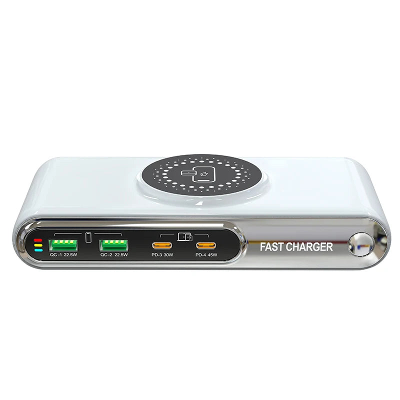 New 72W Multifunction Charger Wireless Charger 4-Port PD+QC USB Type-C Quick Charger Home Travel Office Convenient
