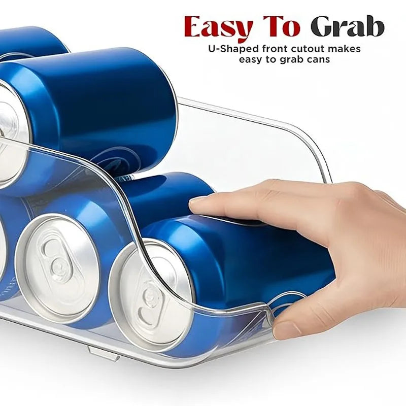Kitchen Refrigerator Organizer Soda Can Dispenser Fridge Freezer Storage Dispenser Automatic Rolling Pantry Organizer