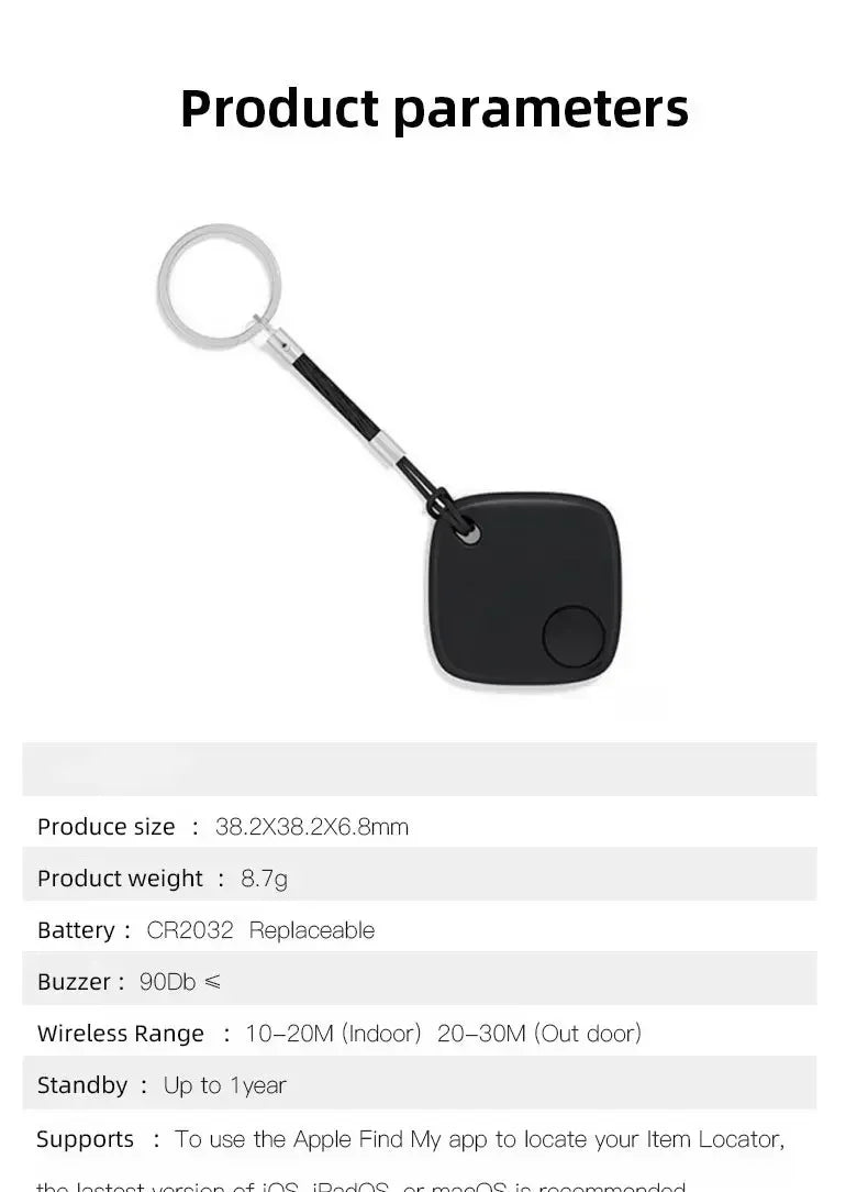 Bluetooth Tracking Device iOS Find My APP Smart Tag GPS Tracker Locator Anti-Lost Alarm Reminder Car Key Dog Pet Kid Finder