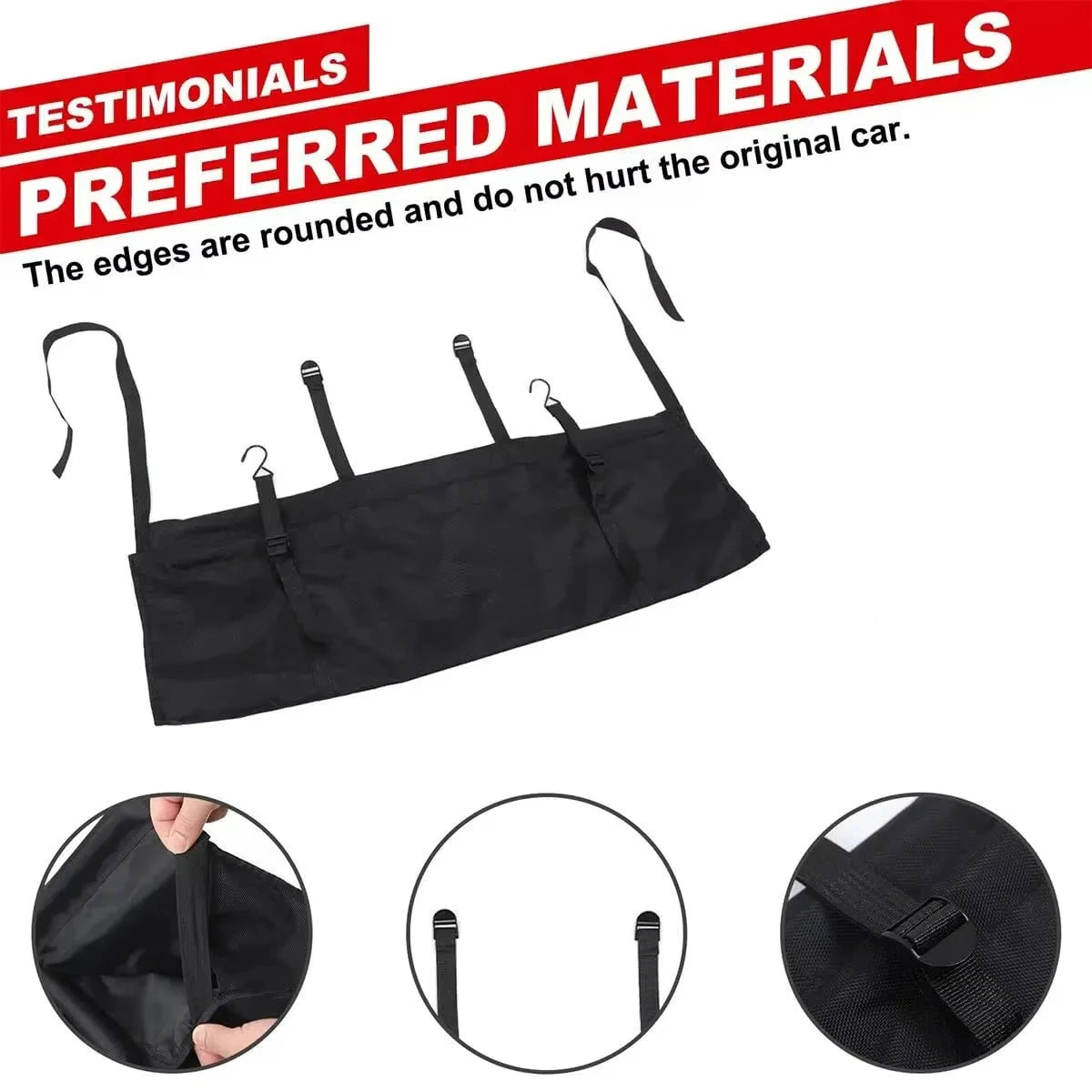 KEBUDIMEI Car Trunk Organizer Oxford Backseat Storage Bag Multi-use Automobile Seat Back Organizers Net Car Interior Accessories