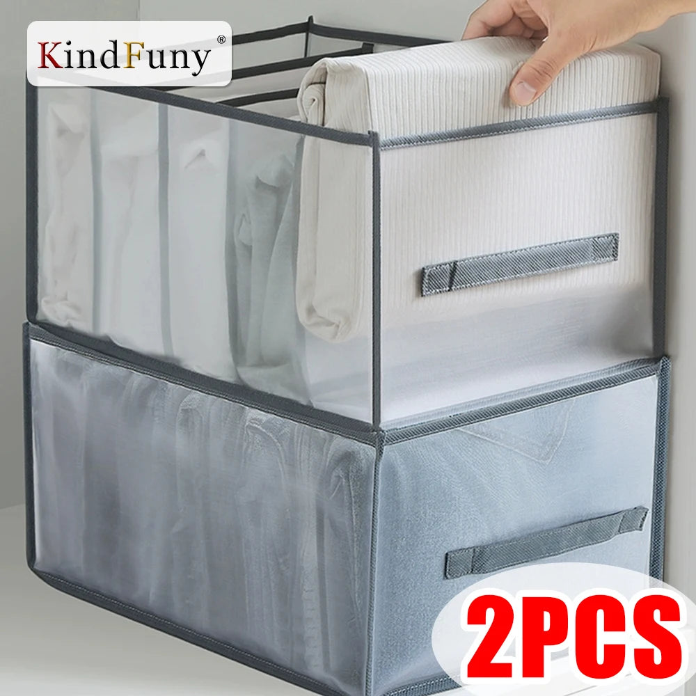 Drawers Organizer for Underwear Bra Socks Pants Jeans Storage Box Wardrobe Clothes Organizer Cabinet T-Shirt Organizers storage