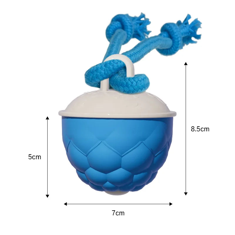 Intelligent rolling interactive dog toy ball Automatically moves and can emit barking sounds Puppy Chew Toys Knot Rope