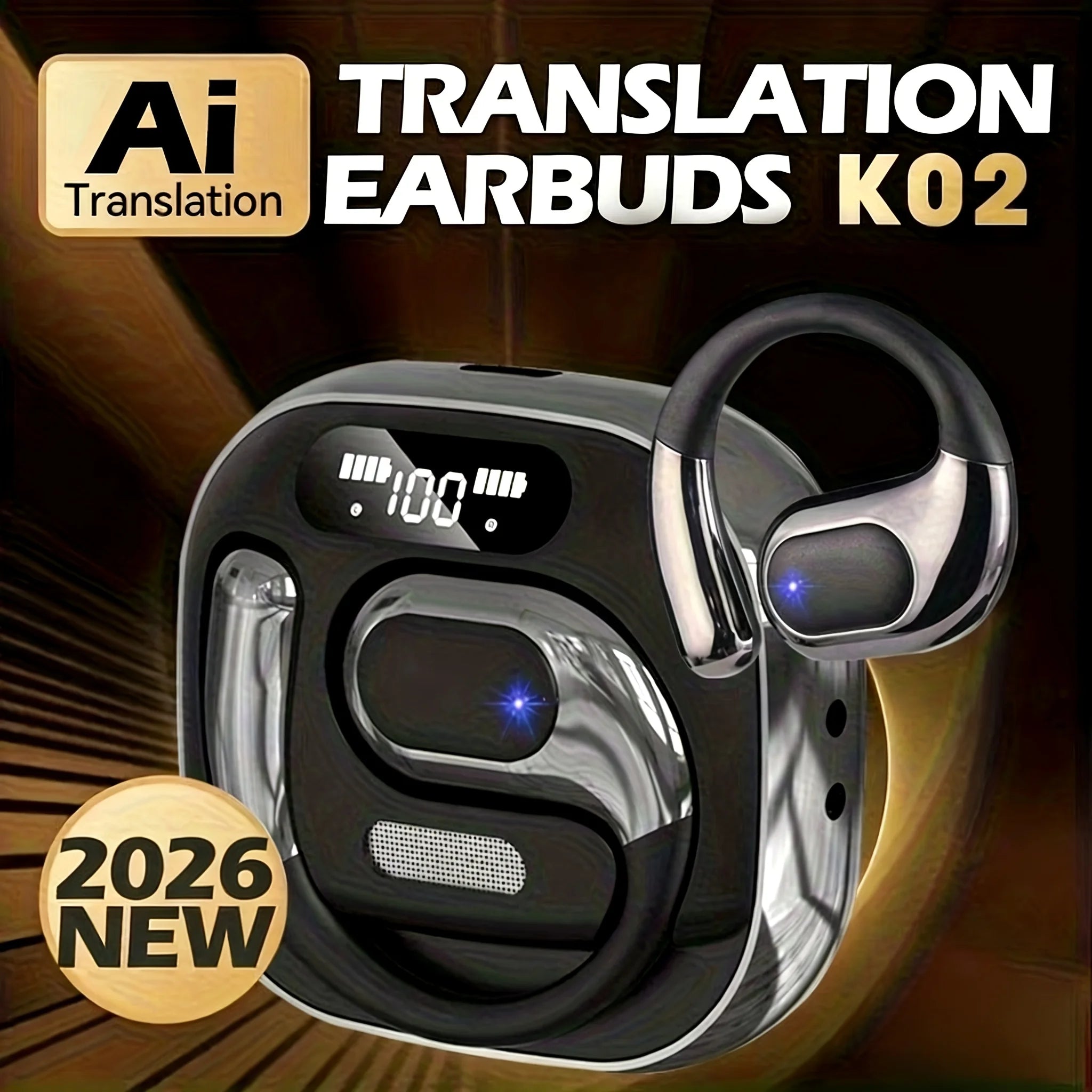 Bluetooth Earphones Original Wireless Digital Display Screen Earbuds With Mic HIFI Level Lossless Sound Quality Design Earbuds