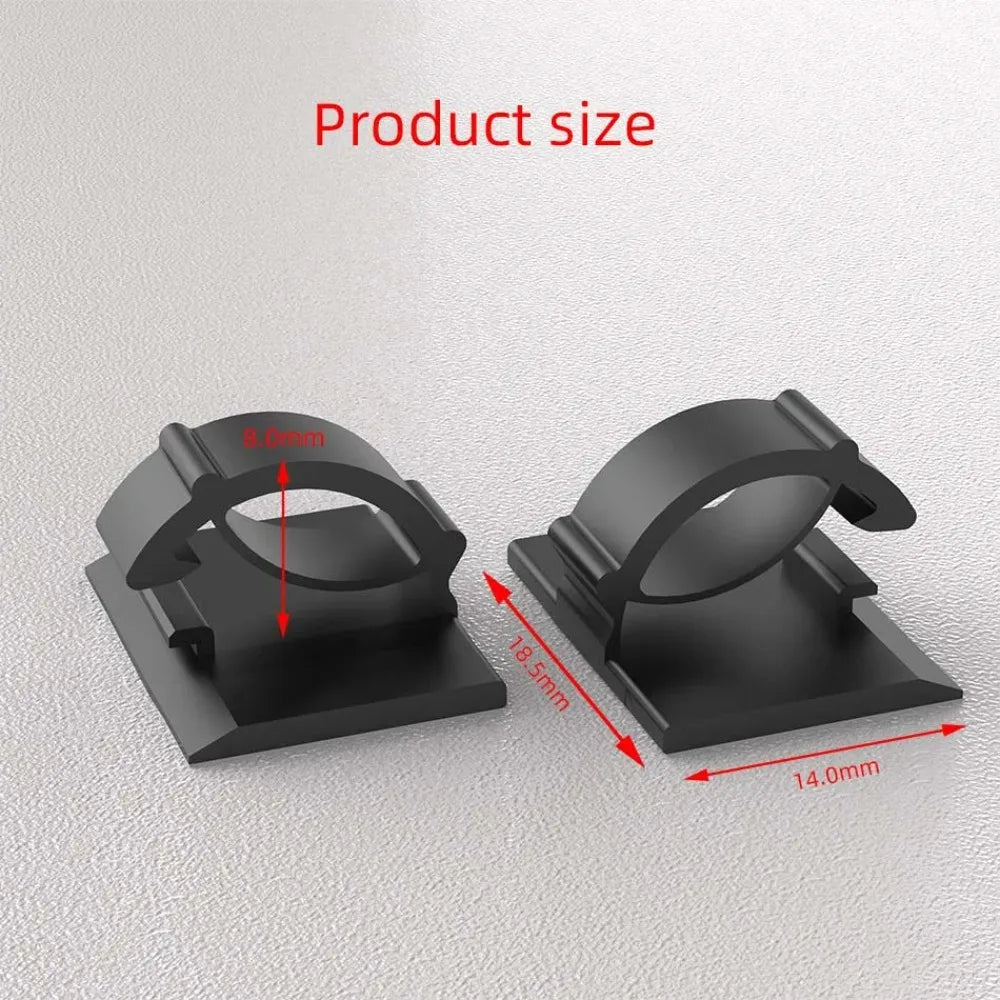 Cable Organizer Clips 30-90pcs Cord Holder Desktop Wire Manager USB Charging Data Line Bobbin Winder Cable Management