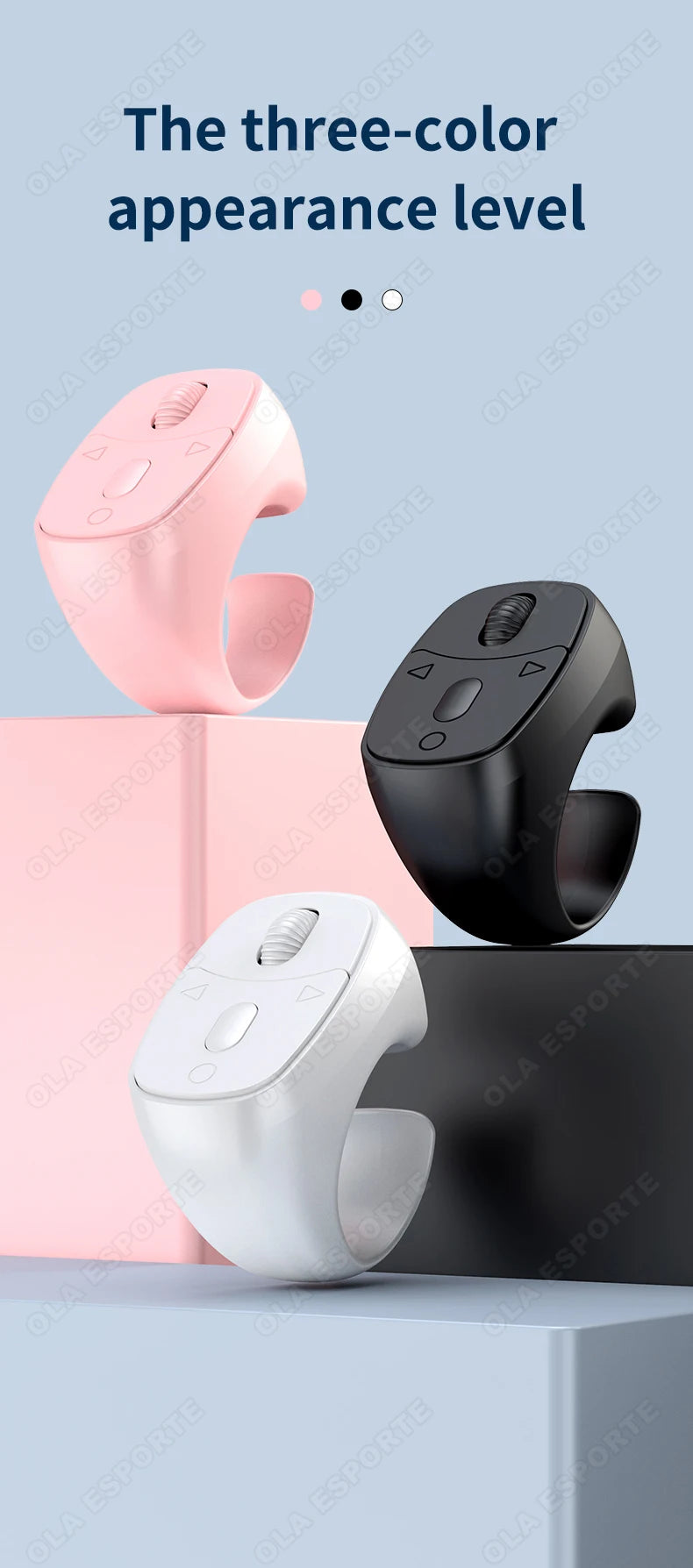 New Bluetooth Remote Control Touch Screen Page Turner Camera Video Recording Music Control For iPad iPhone Remote Scrolling Ring