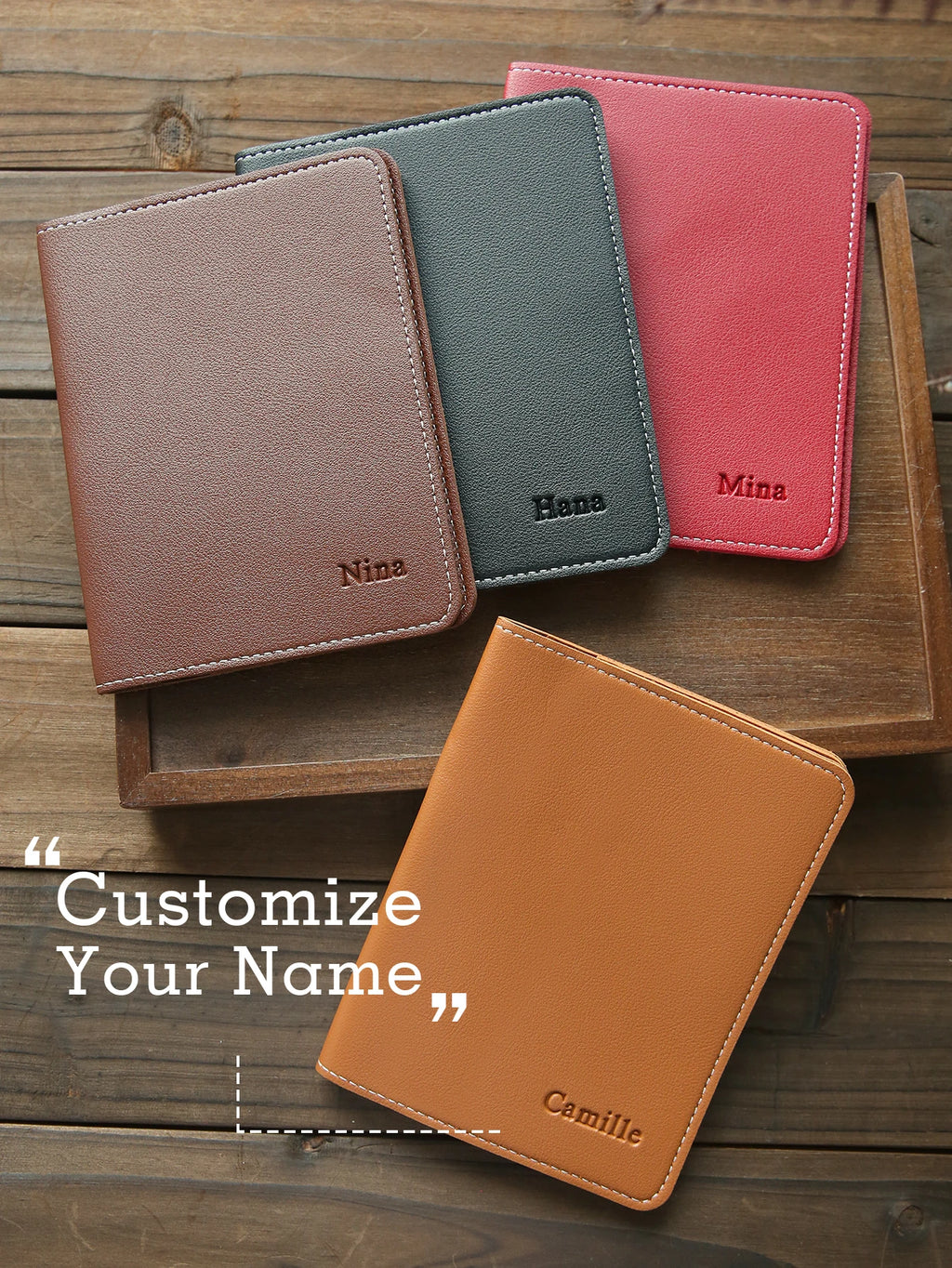 1 PCS Custom Name Passport Holder Personalized Leather Passport Cove Customized Travel Accessories Handmade Passport Holder Gift