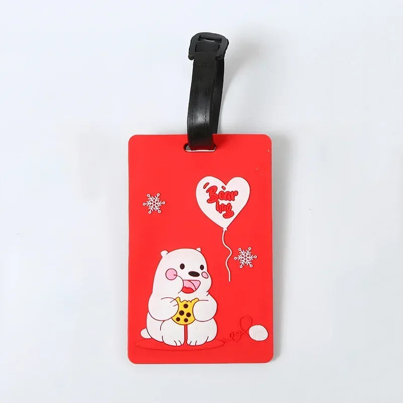 Cute Luggage Tags Women  Luggage Tags Silica Gel Suitcase ID Address Holder Baggage Boarding Tag Travel Accessories