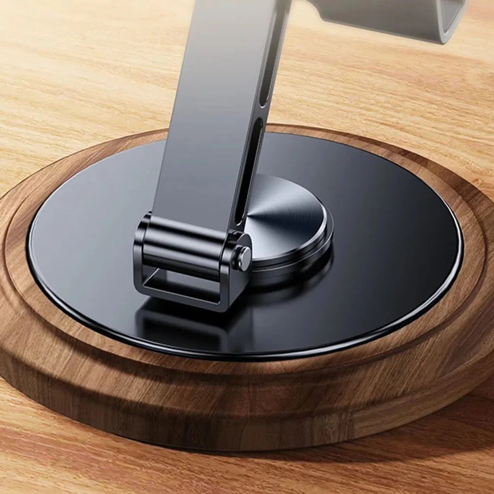 360° Rotatable Walnut Wood Phone Stand- Stylish & Versatile Desk Accessory Mobile Phone Holders & Stands