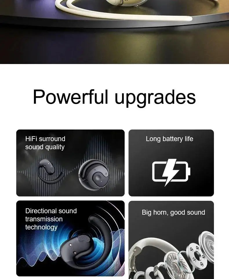 Wireless Bluetooth 5.4 Earbuds Sports Waterproof Noise-canceling Headphones Stereo Sound Sound In-Ear Earphones With Microphone