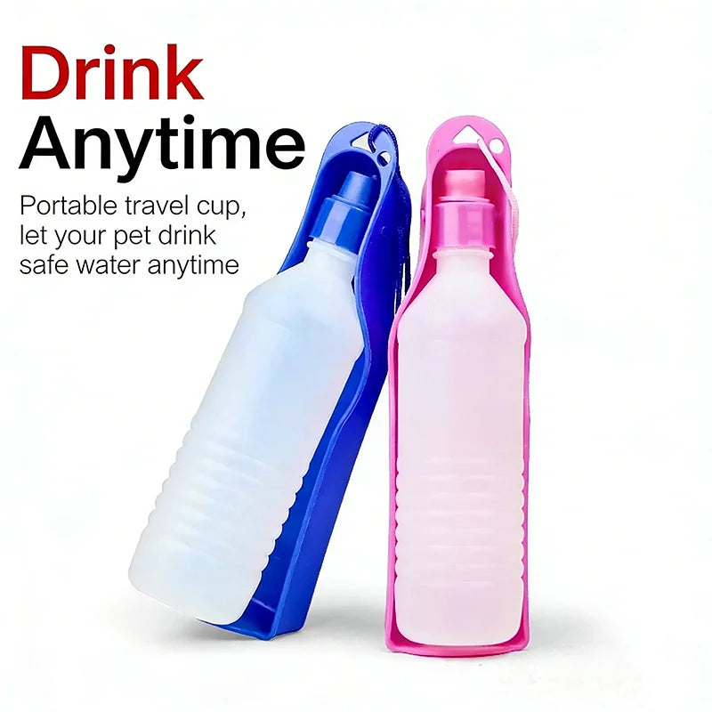Portable Pet Dog Water Bottle Outdoor Feeder Dispenser Drinking Bowl for Small to Large Dogs And Cats - Pet Supplies