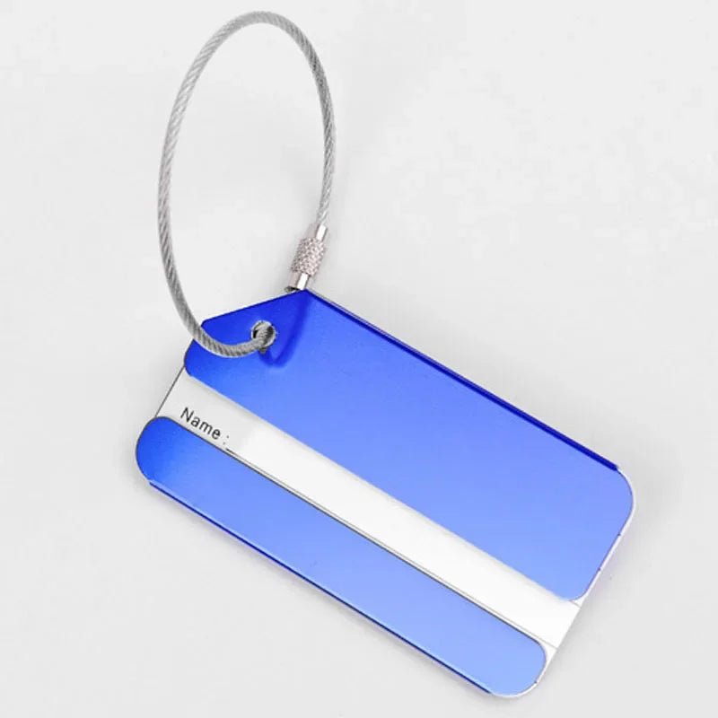 Luggage Tags Aluminium Alloy Suitcase Tag Travel Labels Set with Steel Loop ID Luggage Tags for Suitcases Travel Accessories