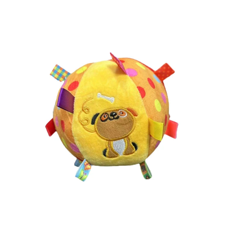 Interactive Ball Dog Toy for Aggressive Chewers Training Decompress Bite Resistant Plush Handle Dog Toys with Bells Pet Supplies