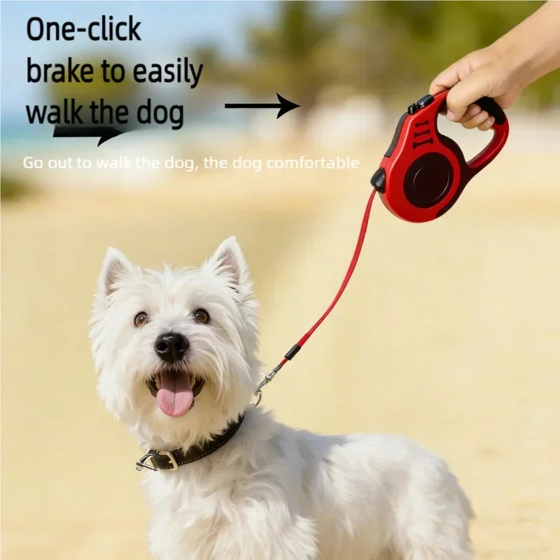 Automatic Retractable Dog Leash 3m/5m Nylon Lead for Small Dogs Cats Durable Puppy Traction Rope for Outdoor