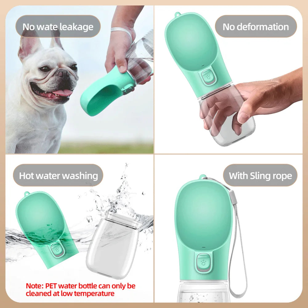 Portable Pet Water Bottle for Small Medium Large Dogs Outdoor Water Pets Dispenser Leakproof Puppy Drink Bowl Chihuahua Supplies