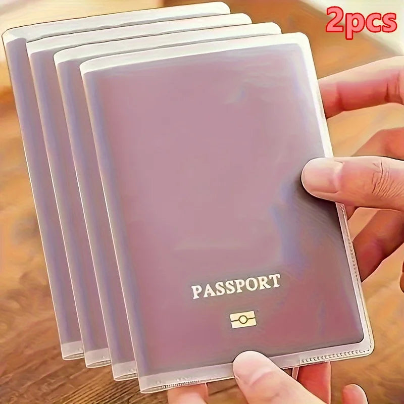 Pack 2-4 Portapasaporte Transparente — Funda Resistente con Multi-Ranuras