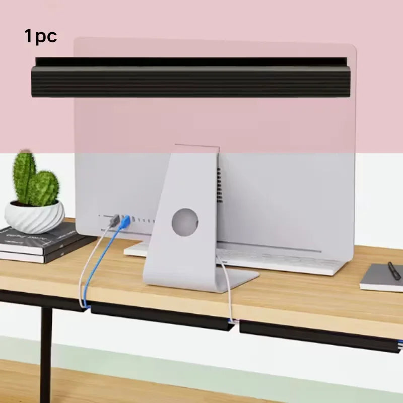 1PC 40cm/15.75cm Channel Desk Cable Organizer Cable Management Accessories White Cable Protecter No Drilling Under Desk Manageme