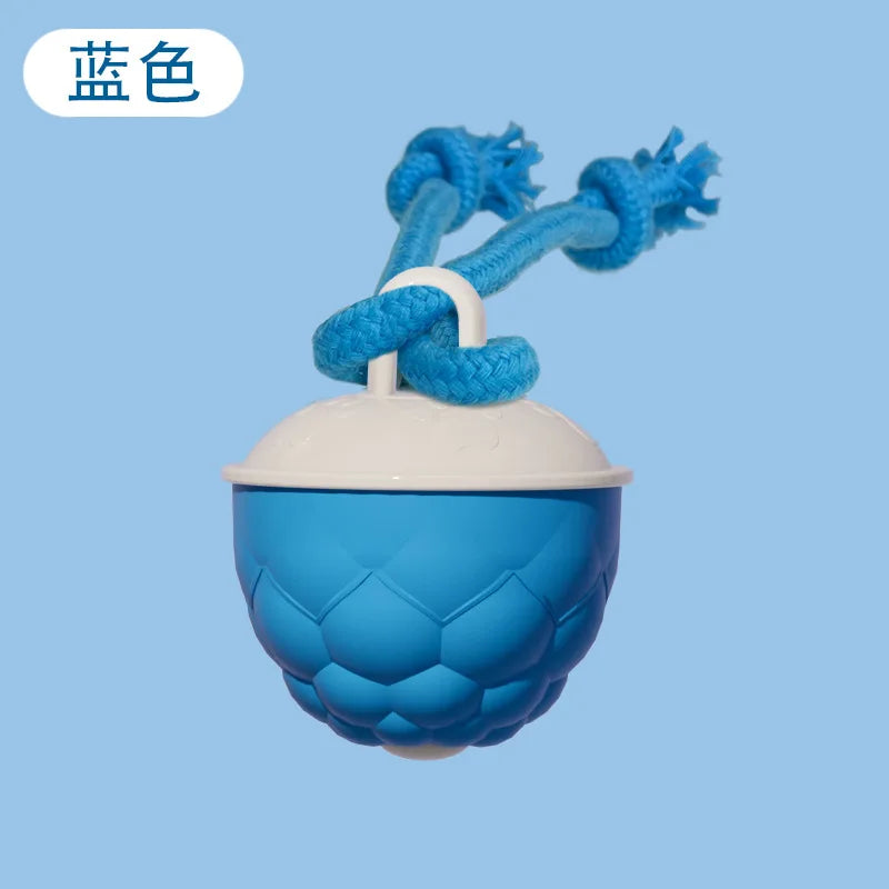 Intelligent rolling interactive dog toy ball Automatically moves and can emit barking sounds Puppy Chew Toys Knot Rope