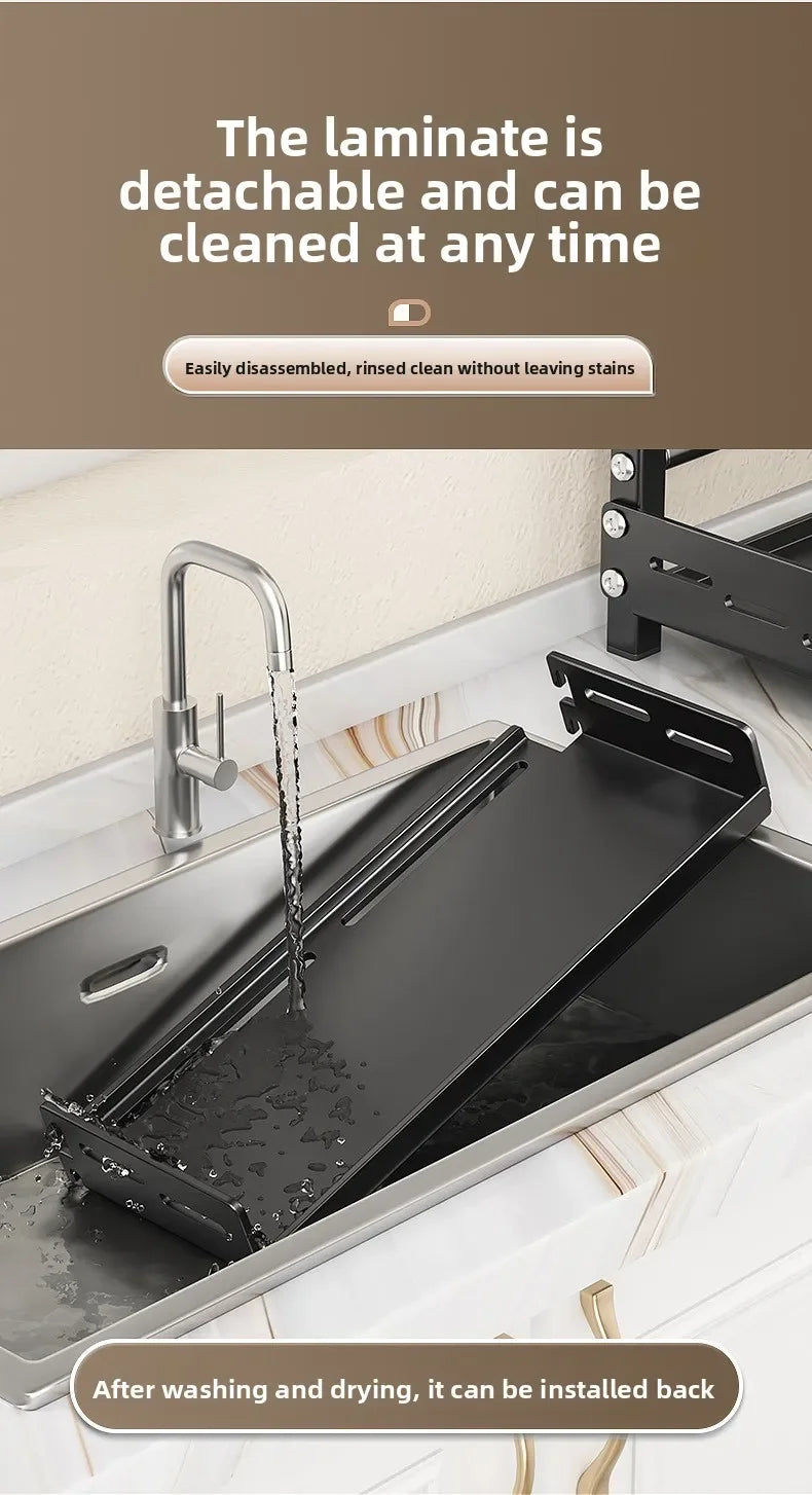 Kitchen Countertop Organizer Rack with Adjustable Feet Knife Storage and Removable Shelves for Cooking Essentials Use
