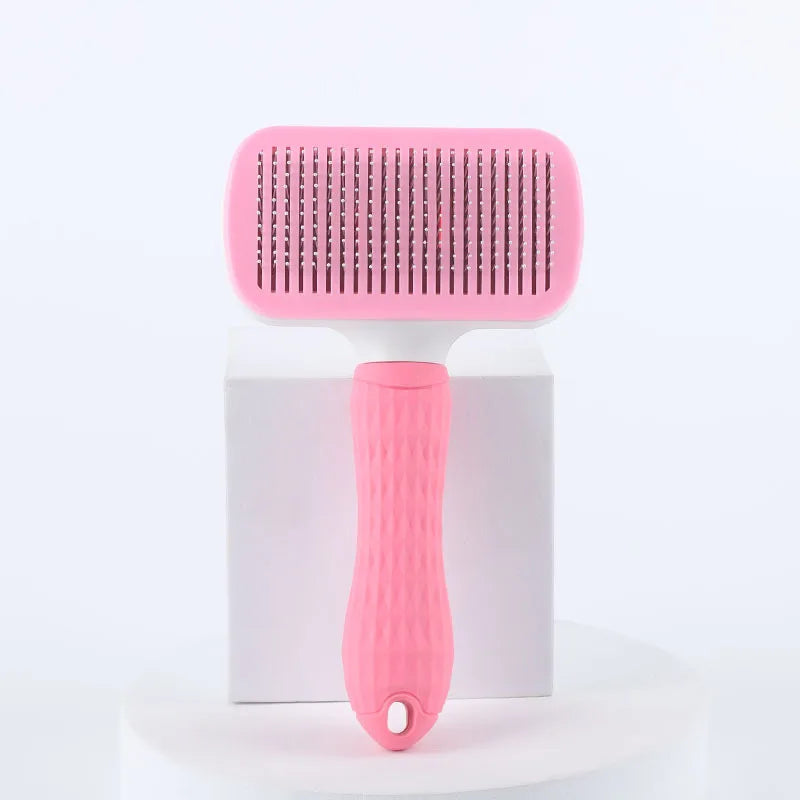 Dog Cat Self-Cleaning Grooming Brush Durable Pet Hair Remover Comb Anti-Slip Dematting Tool Pet Accessories
