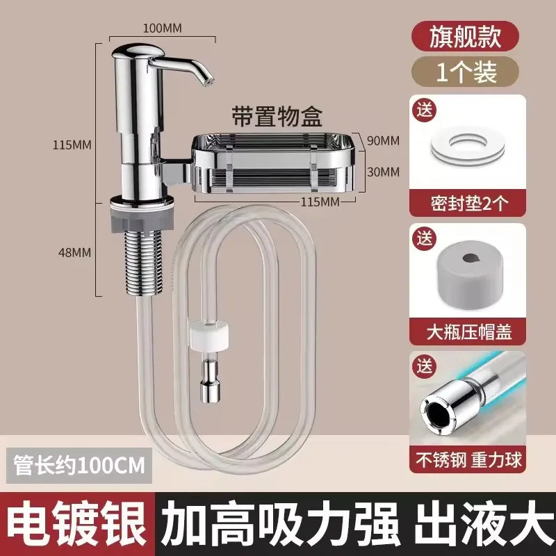 Soap Dispenser for Kitchen Sink, Kitchen Sink Soap Dispenser,Detergent Pumps Extension Tube kit, Under Sink Soap Dispenser Pump