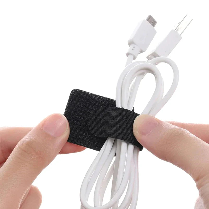 10pcs Reusable Cable Organizer Desk Wire Cable Tie Organizer Self Adhesive Cord Rope Holders Cord Protection Straps