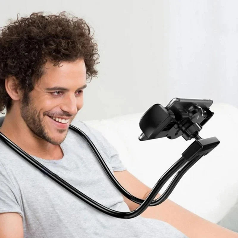 Phone Stand, Desktop Live Streaming Tablet Stand, Lazy Collar Stand, Neck Hanging Stand multifunctional Phone Holder With 360 °