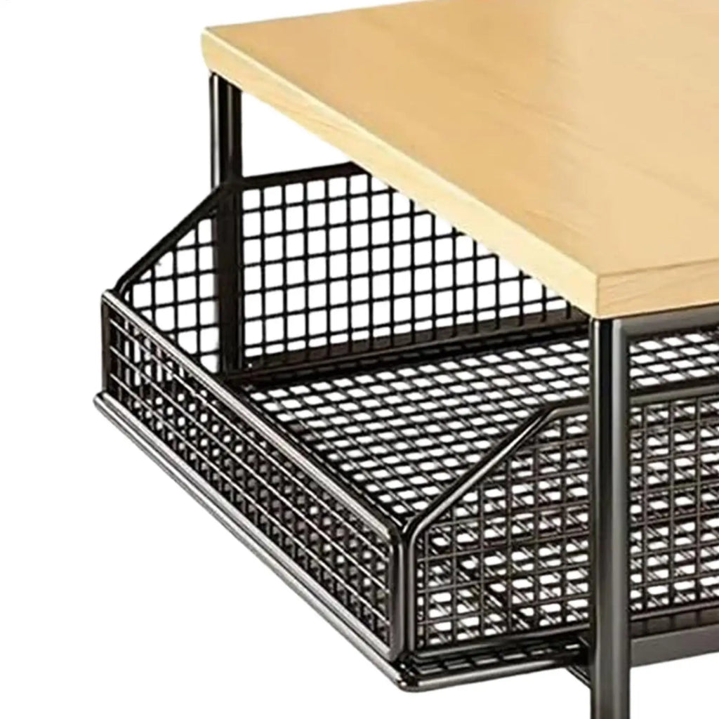 Kitchen Storage Rack Standing Shelf with Drawer for Fruits Vegetables Microwave Oven Pots Dishes Spices Organizer Home Apartment