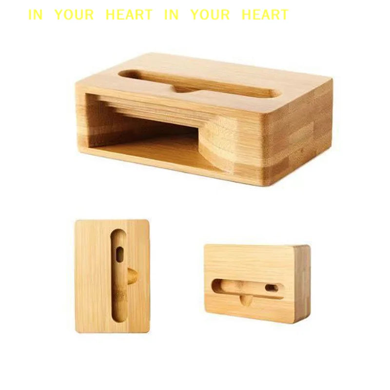 Phone Holder Stand Amplifier Cell Speaker Wooden Desk Wood Bamboo Sound Mobile Bracket Desktop Tablet Car Shower Cellphone Dock