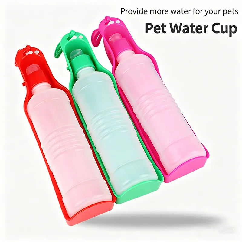 Outdoor Portable Pet Water Bottle Foldable Leakproof Travel Water Dispenser Feeding Cup For Dogs Cats Walking Hiking Supplies