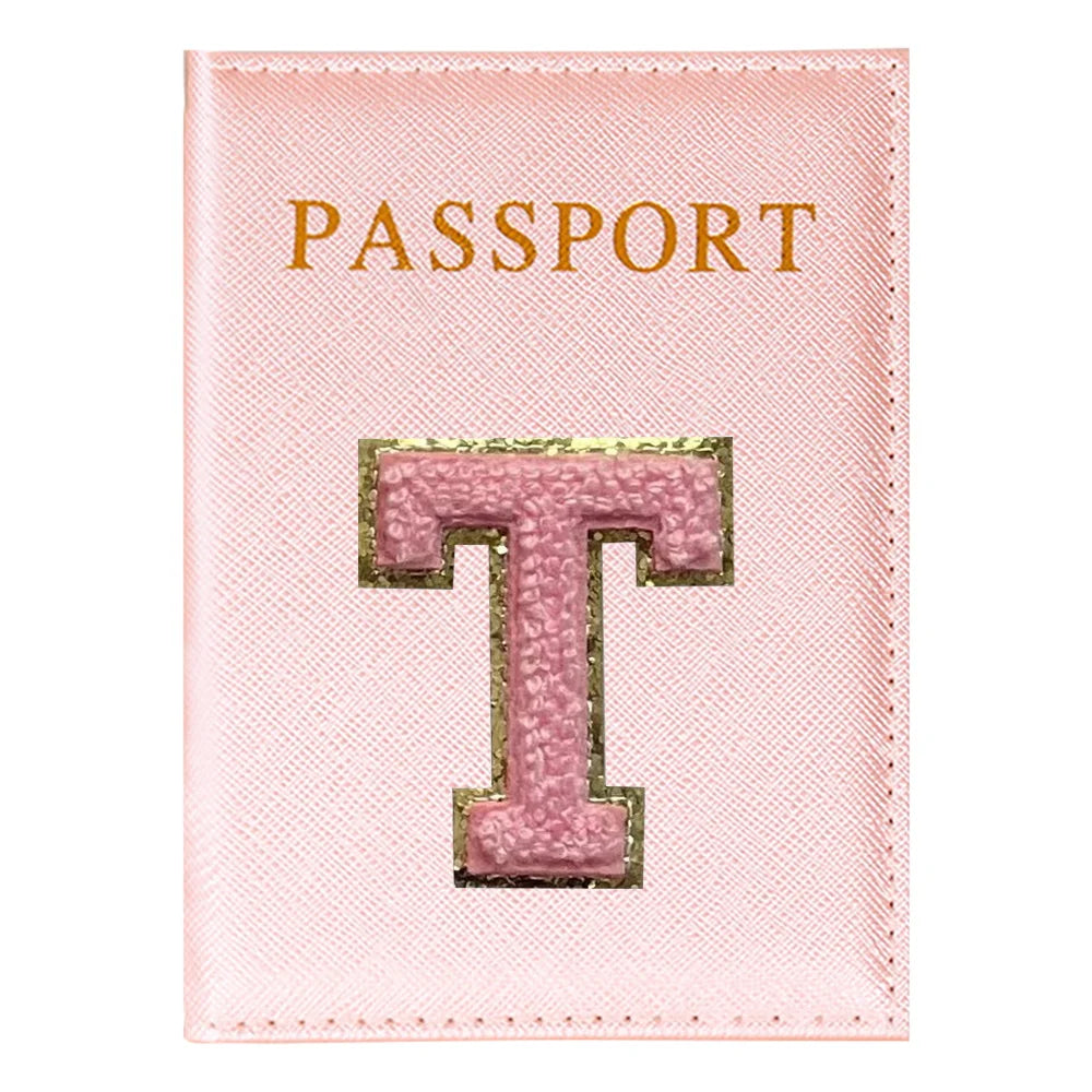 Portapasaporte Rosa con Diseño Aviones — Funda PU para Viajeras