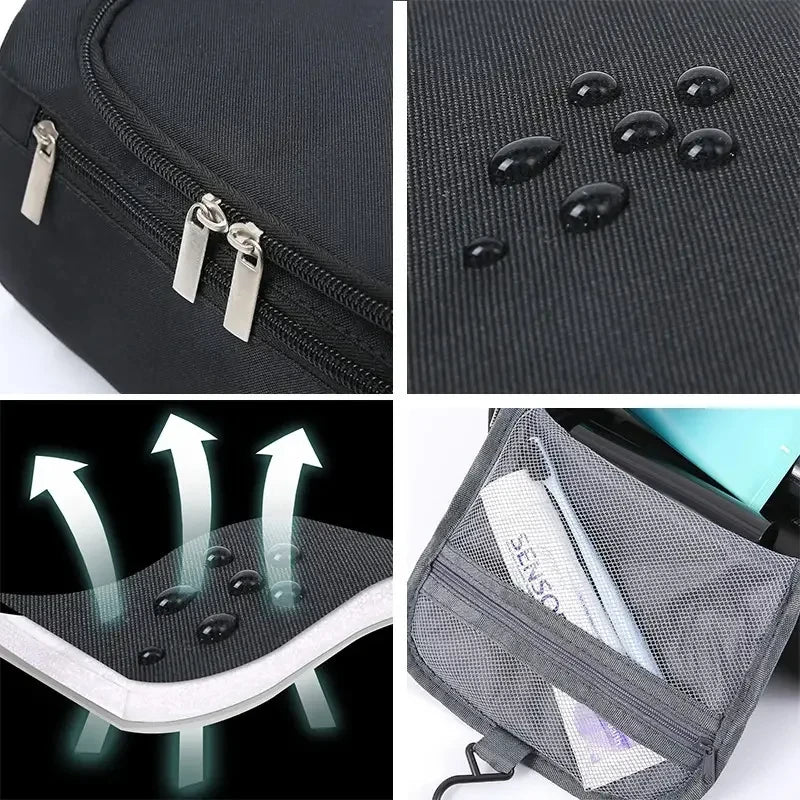 Leather Toiletry Bag for Men Women Dopp Kit Mens Hanging Toiletry Bag Travel Toiletry Bag for Traveling Large Cosmetic Bag for T