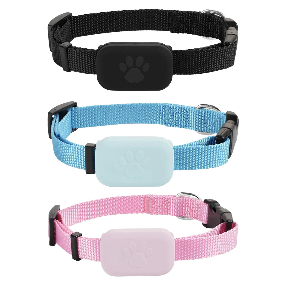 Pet Bluetooth GPS Tracker Adjustable Collar Dog Cats Locator Waterproof Anti Lost Dogs Real-time Tracking Device for iOS/Android