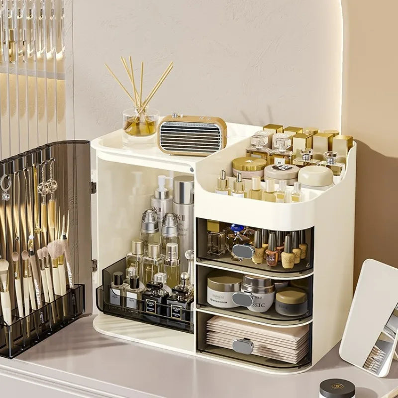 Cosmetics Storage Box Drawer Type Desk Storage Cabinet Dressing Table Sundries Storage Box Lipstick Facial Mask Storage Box