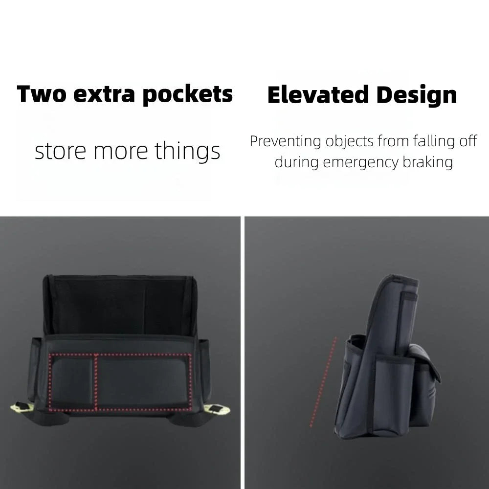 KJOY Between-Seat Car Organizer – Hanging Storage Bag with Cup Holder, Tissue Slot & Handbag Hook, Keeps Car Tidy