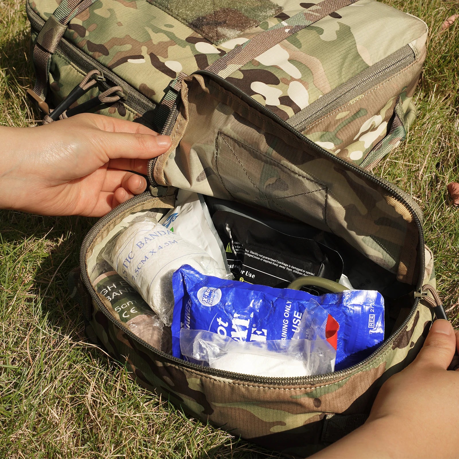 KRYDEX 4pcs Tactical Travel Packing Organizer Packing Cubes 70D Nylon Waterproof Luggage Bags Outdoor Modular Pouch Set