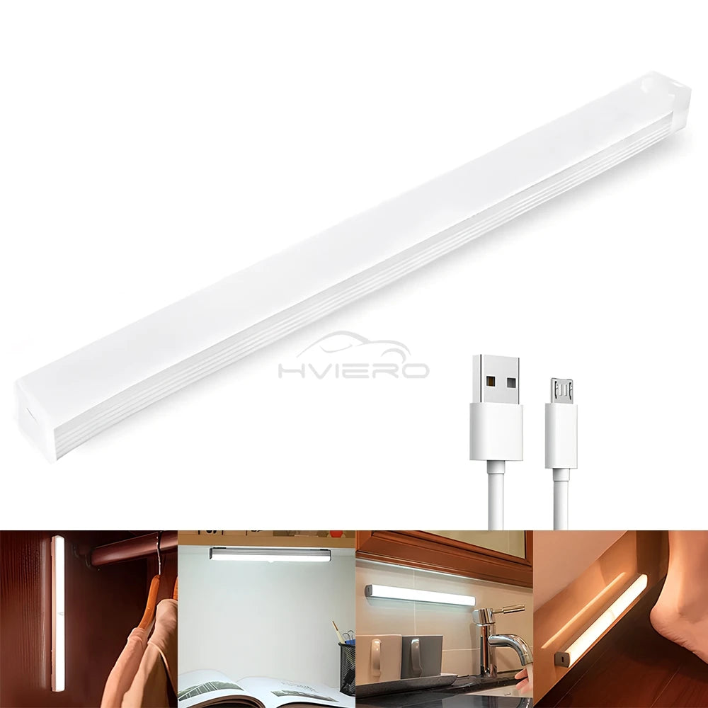 Motion Sensor LED Lamp Night Lights Wireless USB Rechargeable Magnetic For Kitchen Wardrobe Room Closet Aisle Tube Detector Bulb