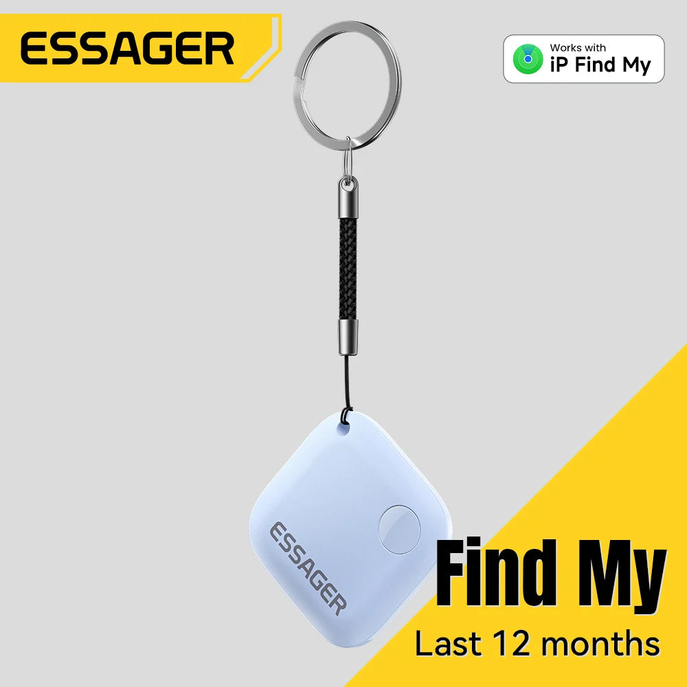 Essager Smart Bluetooth GPS Tracker Work with iOS System Find My App Air Tag Tracker Mini Locator Key Dog Pet Child Finder