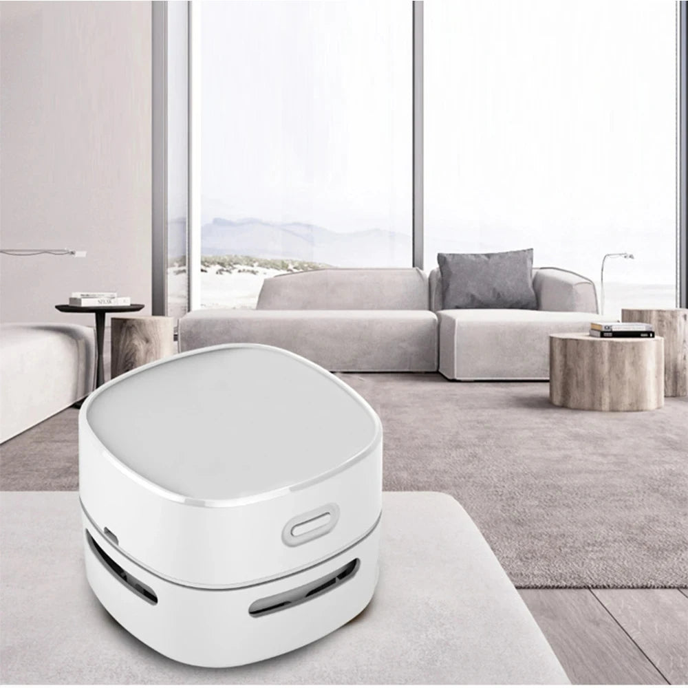 Mini Desktop Vacuum Cleaner Powerful USB Rechargeable High Suction Crumb Vacuum Detachable Design for Home Office Car