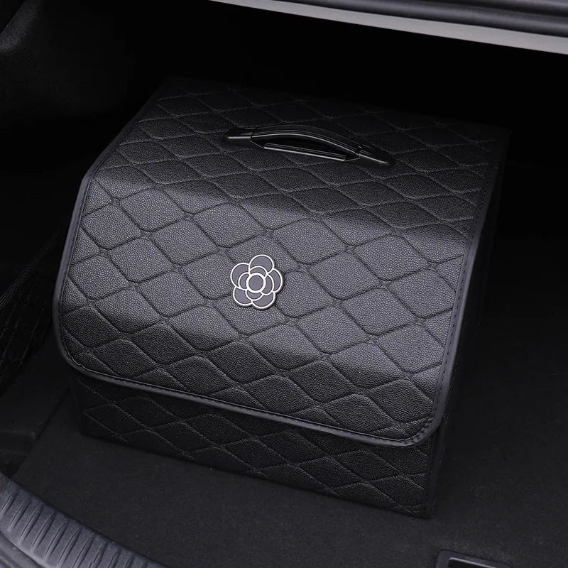 Car Trunk Organizer Durable Foldable Storage Box with Easy-Clean Compartments Versatile Interior Accessories for Car Organizati