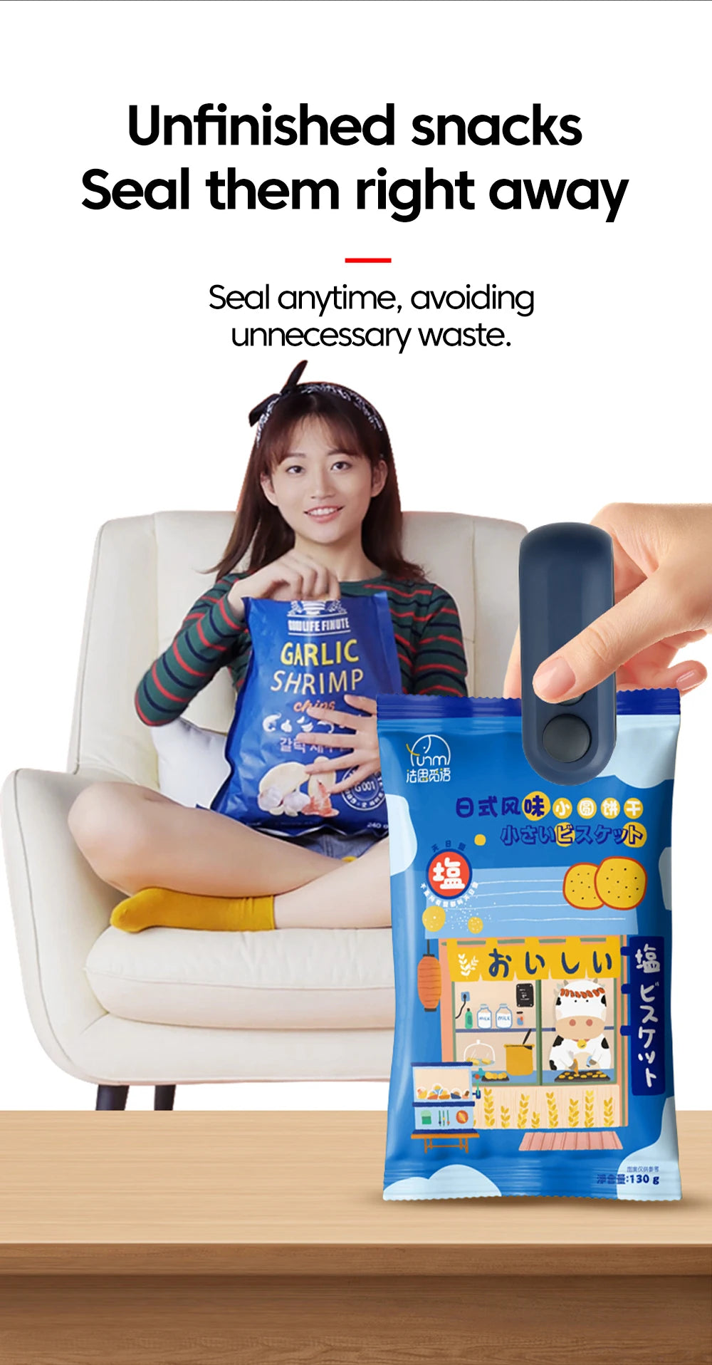 Mini Portable Bag Sealer Electric Mini Heat Bag Sealing Plastic Food Sealer Clip Bag Handheld Sealer Food Packaging Heat Sealer