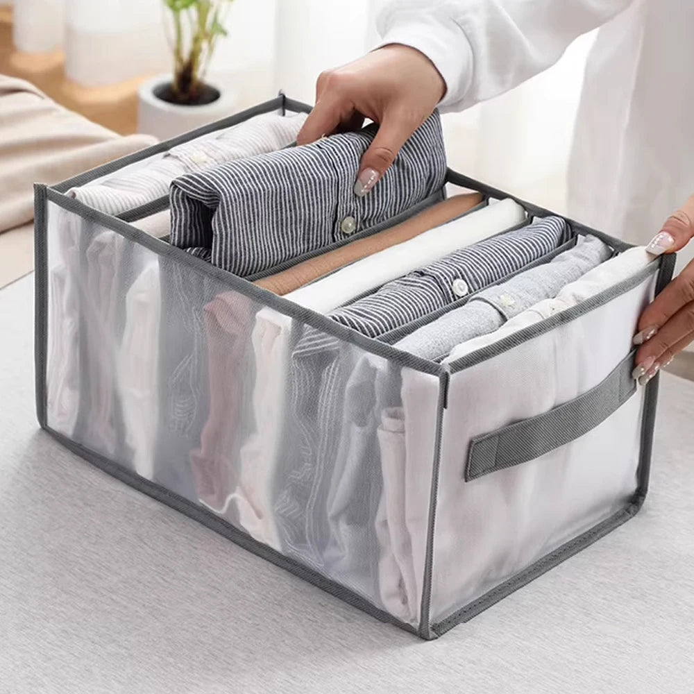 Drawers Organizer for Underwear Bra Socks Pants Jeans Storage Box Wardrobe Clothes Organizer Cabinet T-Shirt Organizers storage