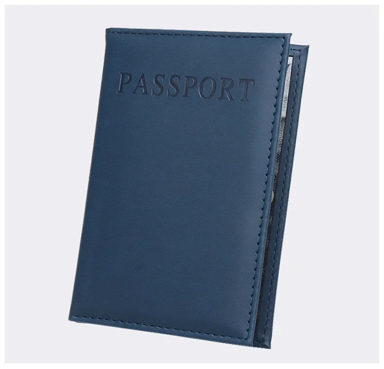 High Quality English PU Leather Passport Covers Document Cover Travel Passport Holder ID Card Passport Holder Travel Acceessory