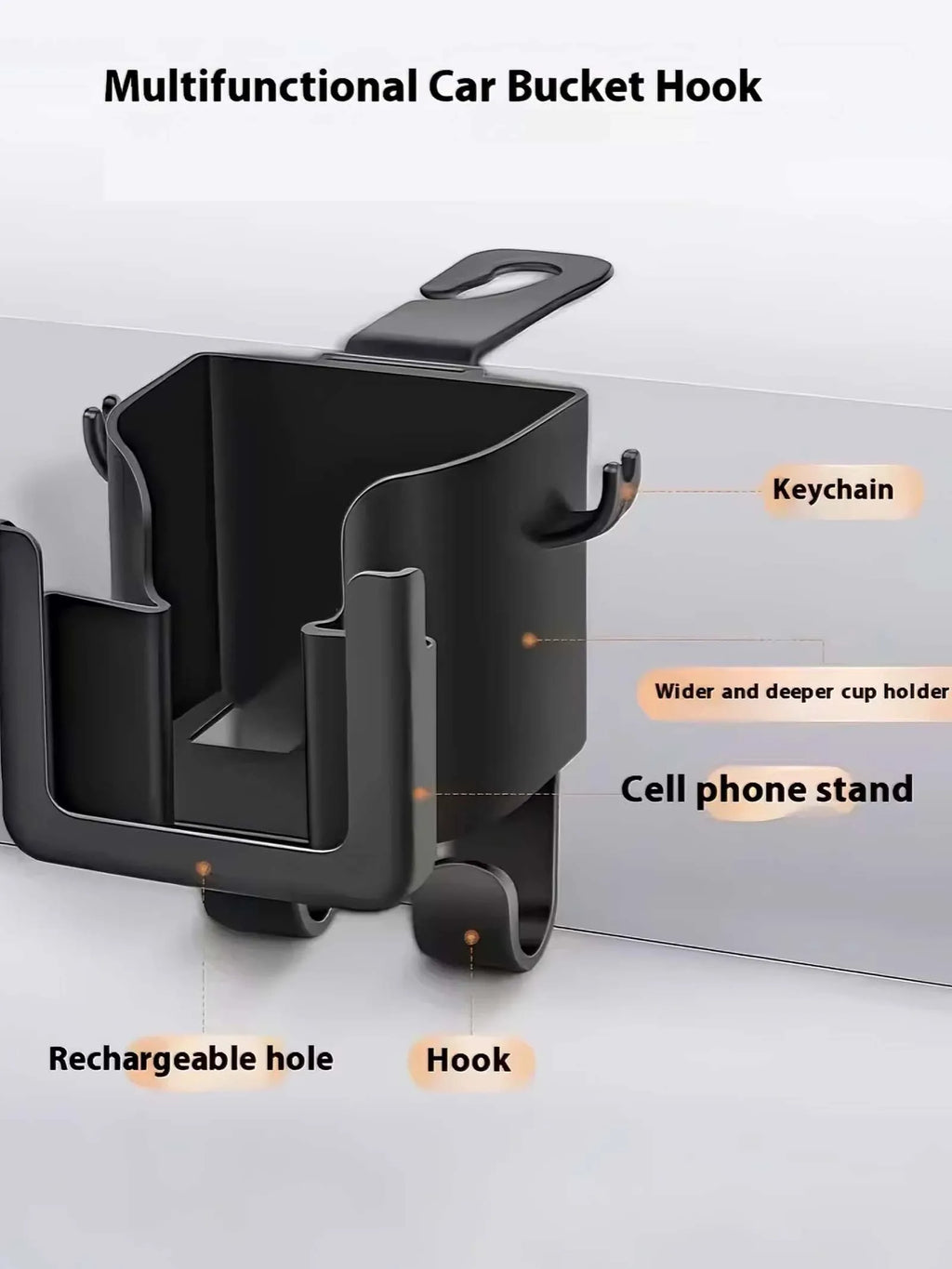 1Pc The multi-functional car seat back organizer is suitable for most vehicle models.